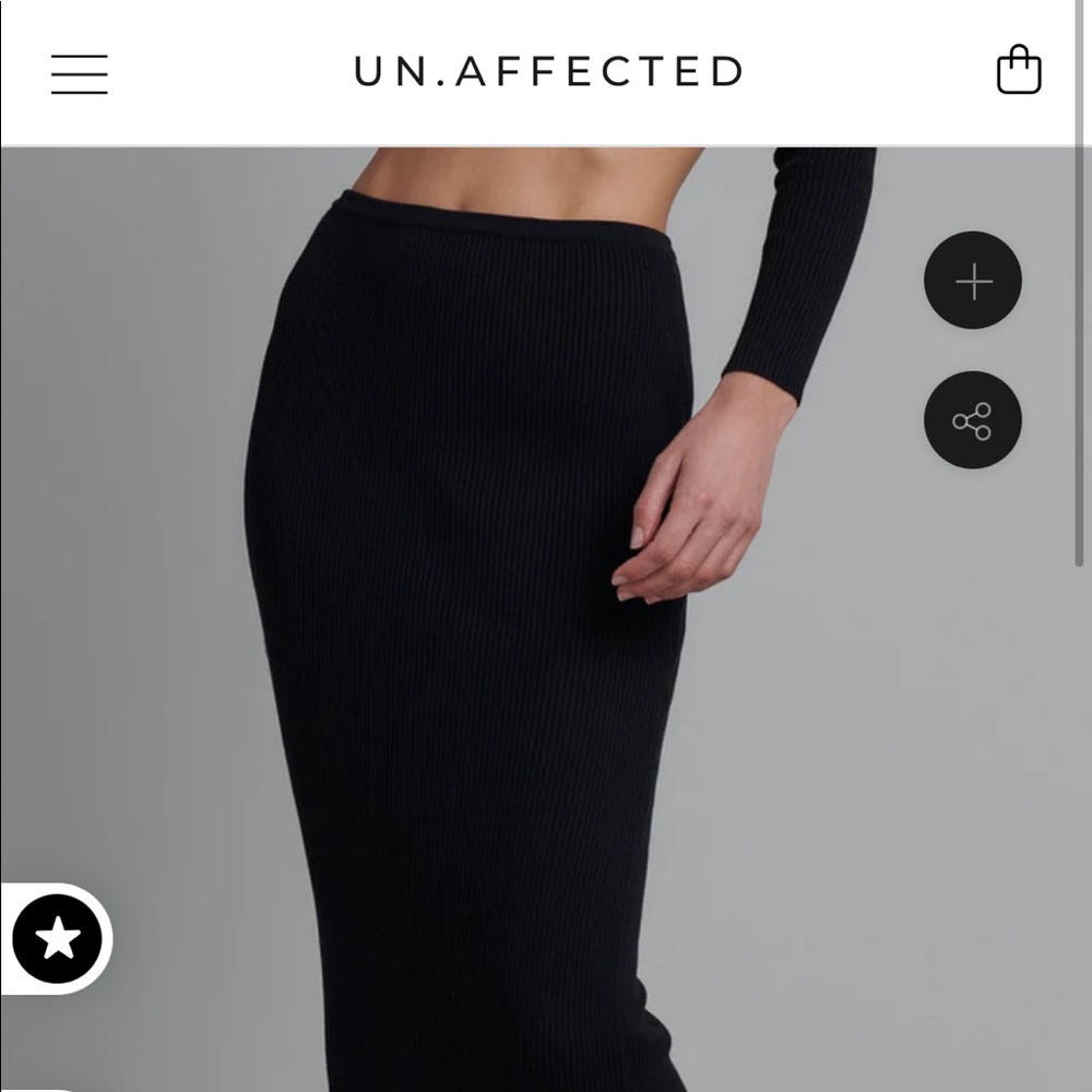 un.affected maxi sweater skirt